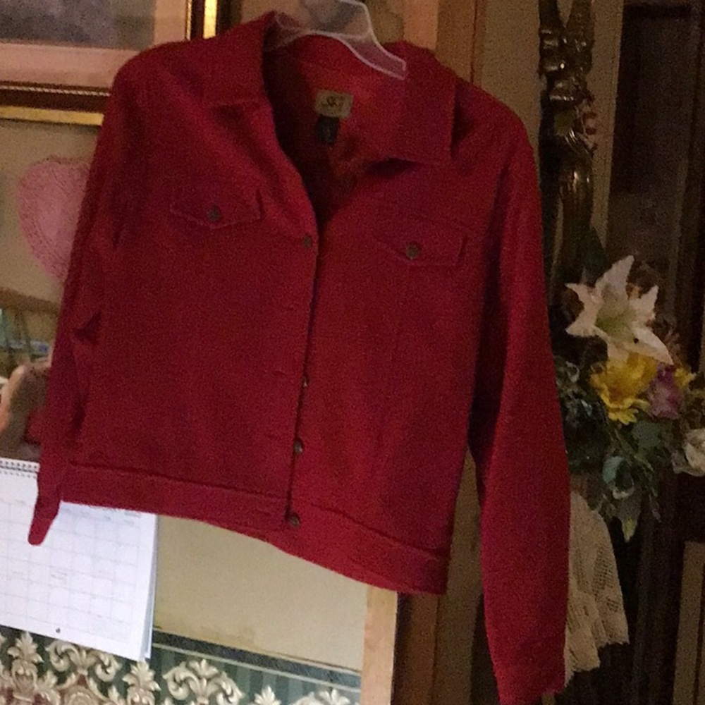 Red Button-Up Jacket - image 1